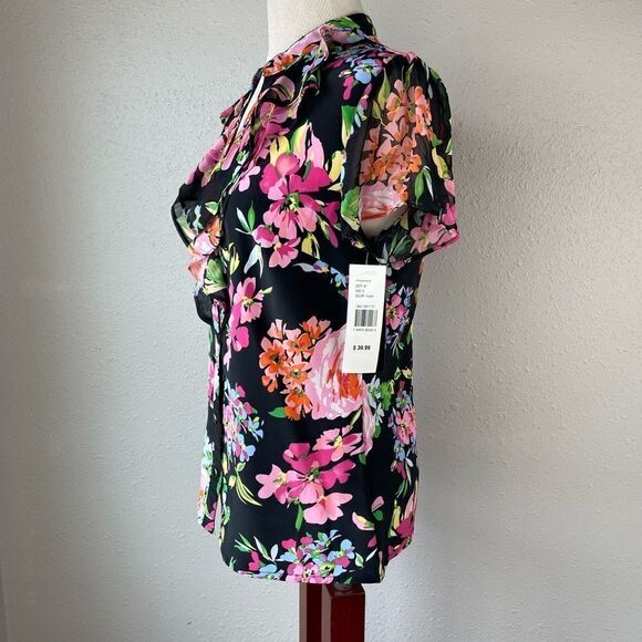 NWT Notations Snap Down Floral top Size S - Picture 4 of 8